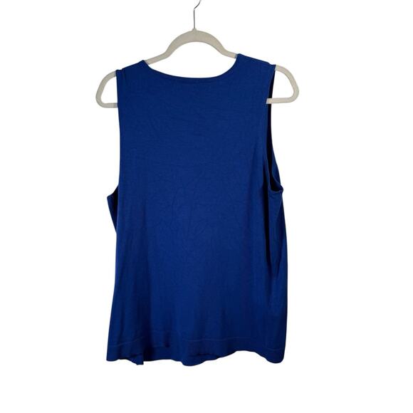 Chicos Spun Rayon Hanky Hem Cardigan Sweater Tank Top Set Blue Womens 3 US XL - Picture 11 of 11